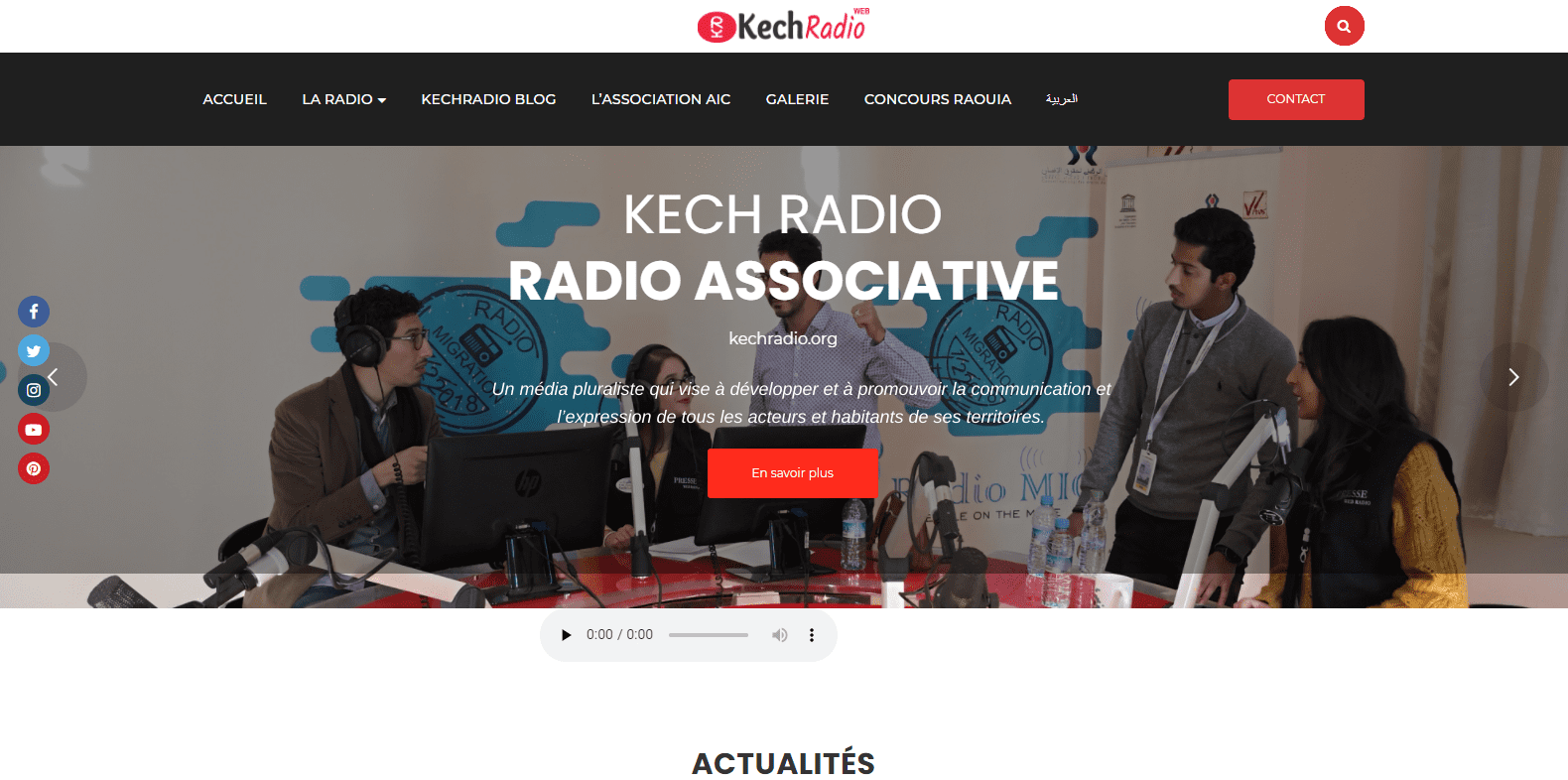 création de site web pour Kech Radio